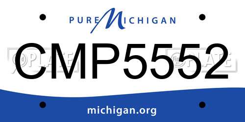 CMP5552 Michigan License Plate