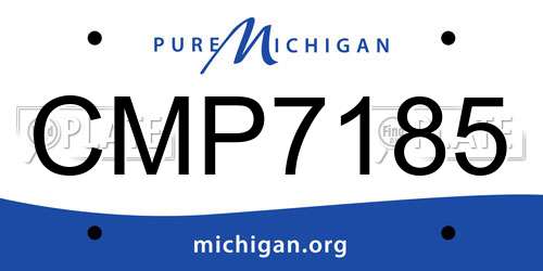 CMP7185 Michigan License Plate