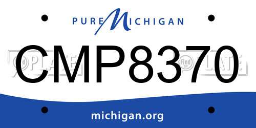 CMP8370 Michigan License Plate