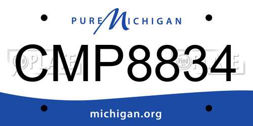 CMP8834 Michigan License Plate