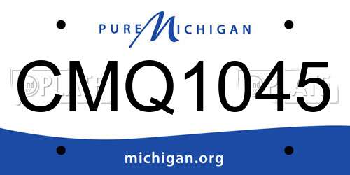 CMQ1045 Michigan License Plate