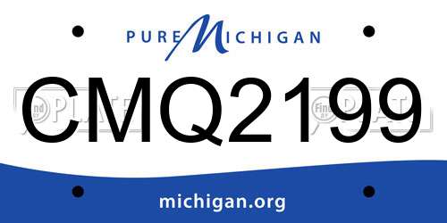 CMQ2199 Michigan License Plate