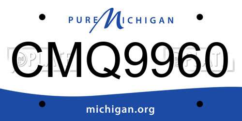 CMQ9960 Michigan License Plate