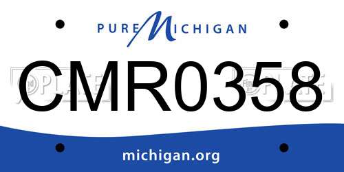 CMR0358 Michigan License Plate