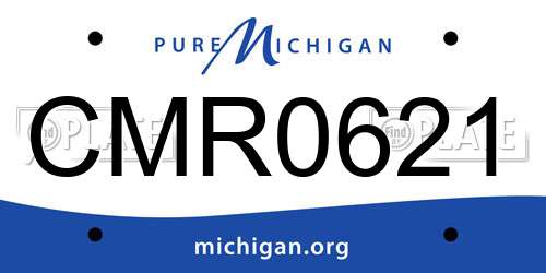 CMR0621 Michigan License Plate