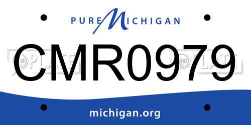 CMR0979 Michigan License Plate