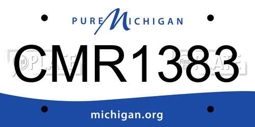 CMR1383 Michigan License Plate