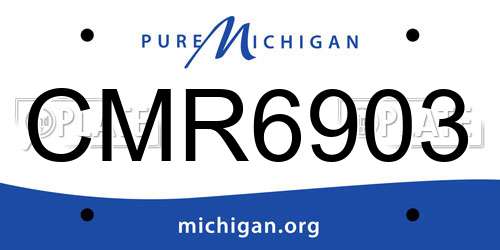 CMR6903 Michigan License Plate