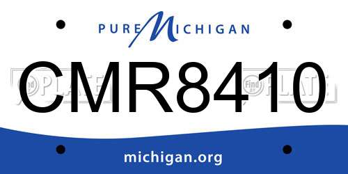 CMR8410 Michigan License Plate