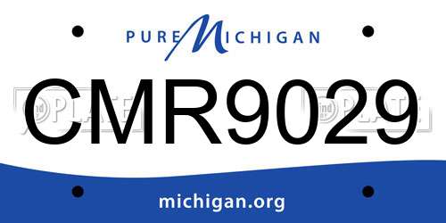 CMR9029 Michigan License Plate