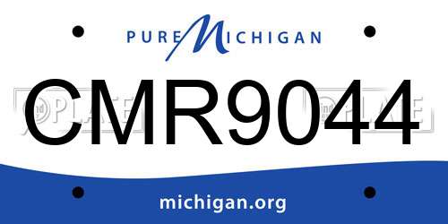 CMR9044 Michigan License Plate
