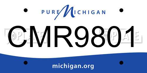 CMR9801 Michigan License Plate