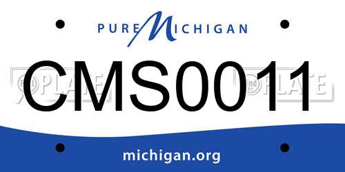CMS0011 Michigan License Plate
