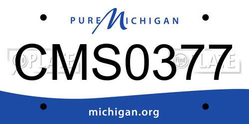 CMS0377 Michigan License Plate