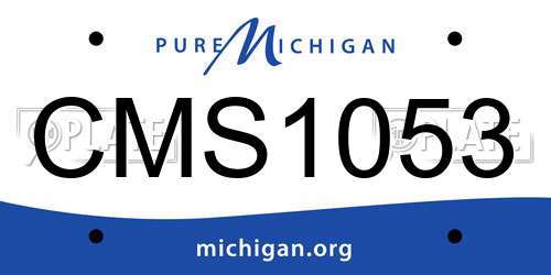 CMS1053 Michigan License Plate