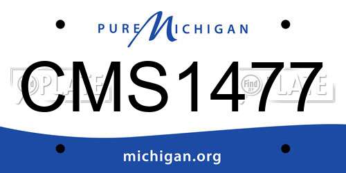 CMS1477 Michigan License Plate