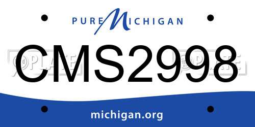 CMS2998 Michigan License Plate