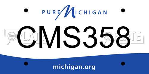 CMS358 Michigan License Plate