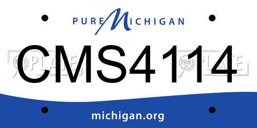 CMS4114 Michigan License Plate