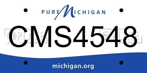CMS4548 Michigan License Plate