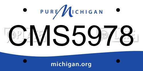 CMS5978 Michigan License Plate