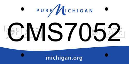 CMS7052 Michigan License Plate