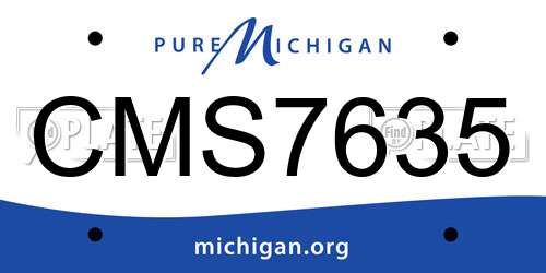 CMS7635 Michigan License Plate