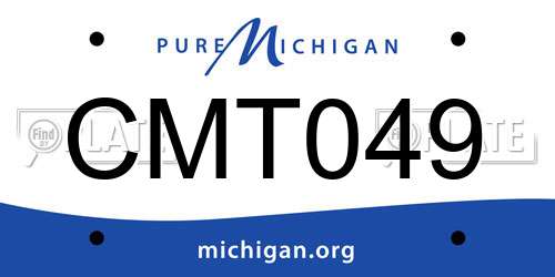 CMT049 Michigan License Plate