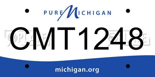 CMT1248 Michigan License Plate