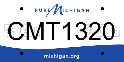 CMT1320 Michigan License Plate