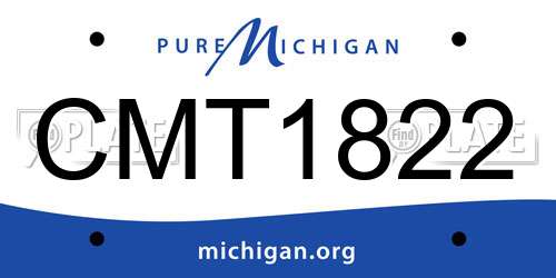 CMT1822 Michigan License Plate