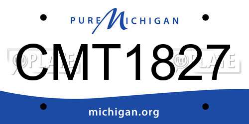 CMT1827 Michigan License Plate