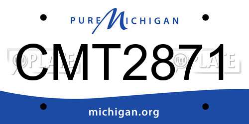CMT2871 Michigan License Plate