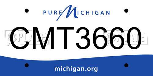 CMT3660 Michigan License Plate