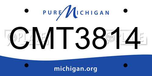 CMT3814 Michigan License Plate