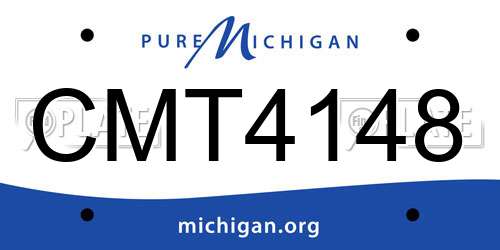 CMT4148 Michigan License Plate