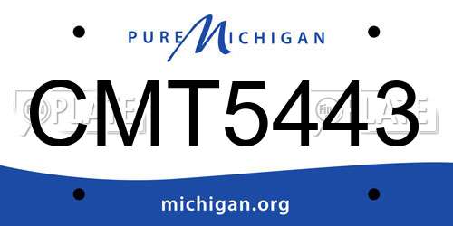 CMT5443 Michigan License Plate