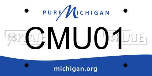 CMU01 Michigan License Plate