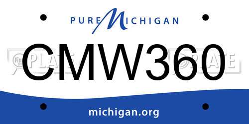 CMW360 Michigan License Plate
