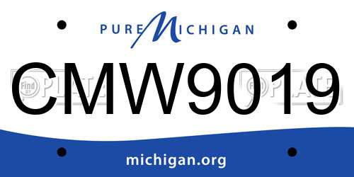 CMW9019 Michigan License Plate