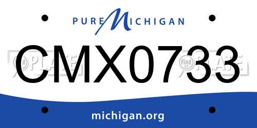 CMX0733 Michigan License Plate