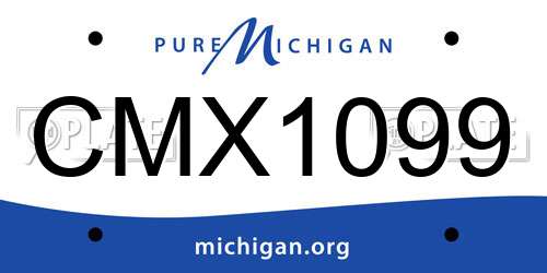 CMX1099 Michigan License Plate
