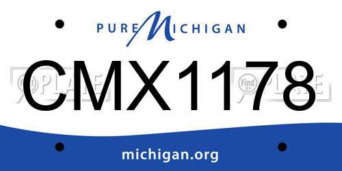 CMX1178 Michigan License Plate