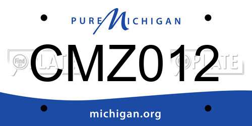 CMZ012 Michigan License Plate