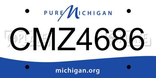 CMZ4686 Michigan License Plate