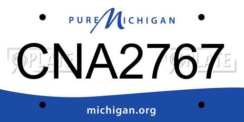 CNA2767 Michigan License Plate