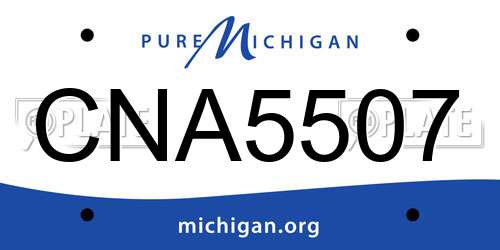 CNA5507 Michigan License Plate