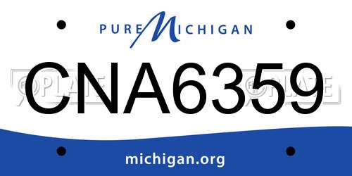 CNA6359 Michigan License Plate