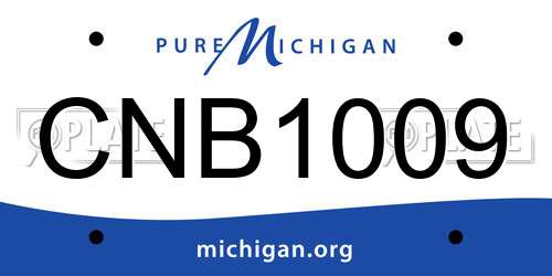 CNB1009 Michigan License Plate