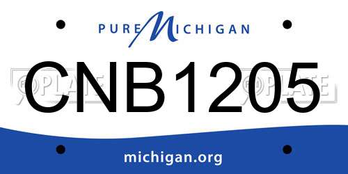 CNB1205 Michigan License Plate